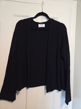 Old Navy Soft Black Ribbed Cardigan Sweater Size 2X